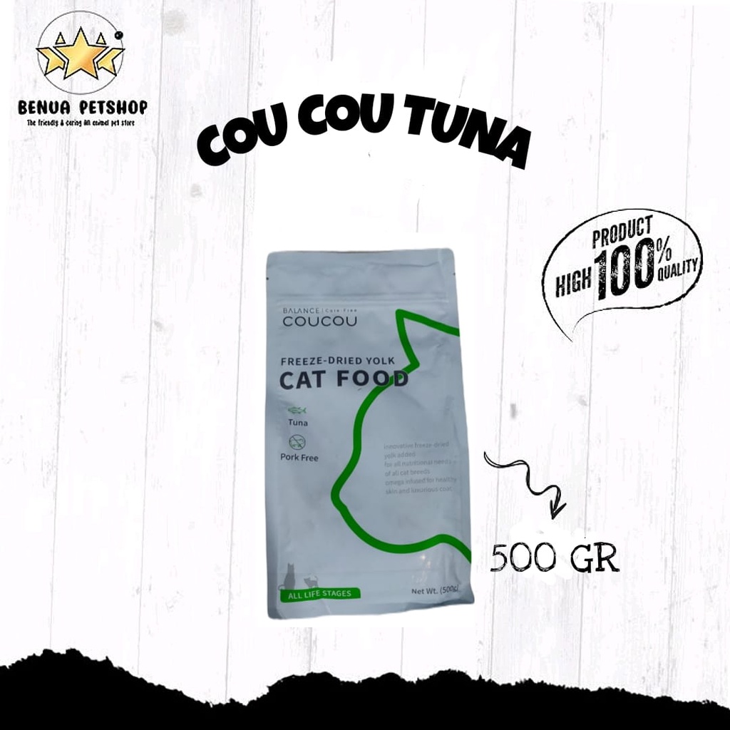 MAKANAN KUCING COU COU DRY FOOD PREMIUM - 500 GR