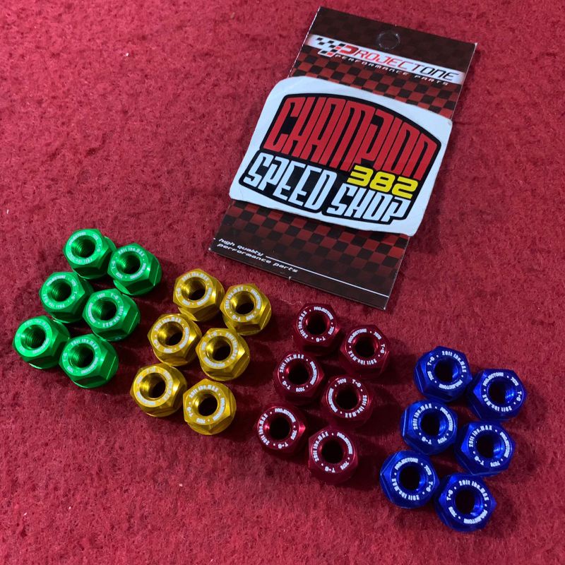 Mur Gear Gir Sprocket Nuts Aluminium M8 8mm ProjectONE Ninja RR R R15 V3 V4 R15M XSR 155 GSX-R150 CBR 150R MX King Satria FU 150-1