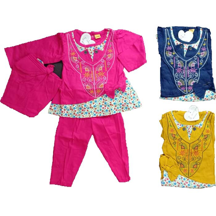 Baju Muslim Bayi Perempuan Setelan Flower Lyn