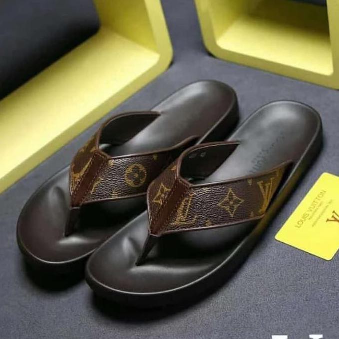 PROMO SANDAL ABG KEKINIAN】 SANDAL JEPIT LOUIS VUITTON PREMIUM HIGH QUALITY MIRROR 1:1 / LV 00
