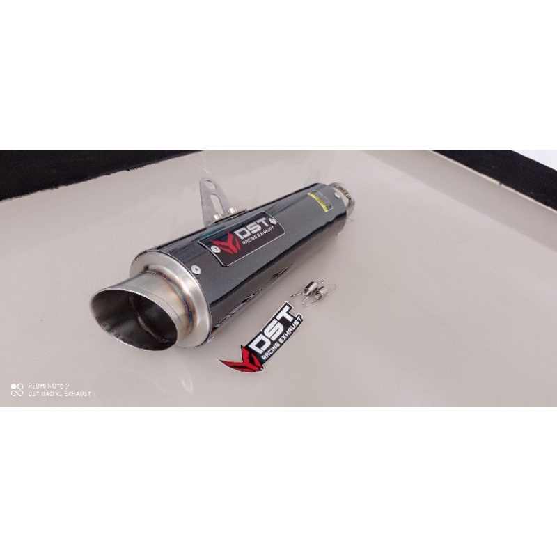 Knalpot racing original DST racing M1 long carbon sarangan stengah inlet 50mm silincer only knalpot 