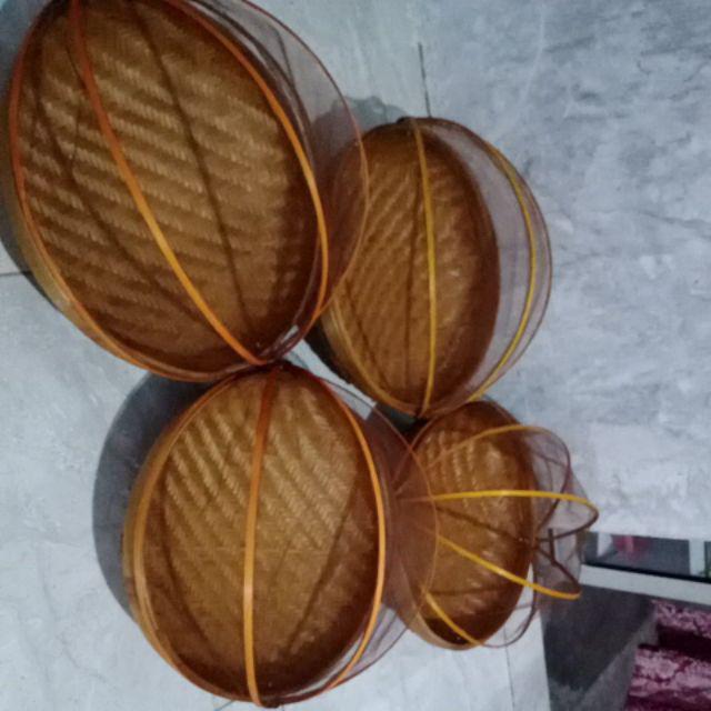 (jbc03) Tudung Saji Bulat Cekung Natural L 35cm