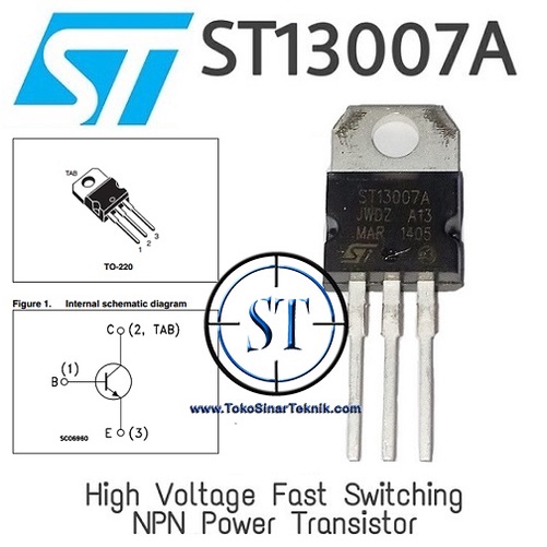 MJE 13007 ST13007A Transistor Switching Audio High Voltage Fast-switching NPN Power Transistor ST 13007A 13007