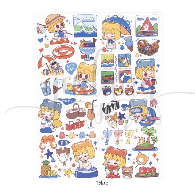 

GCC Stiker Sparkling Girl SET ISI 4 Sticker Cewek Cooking DIY GCC 303504