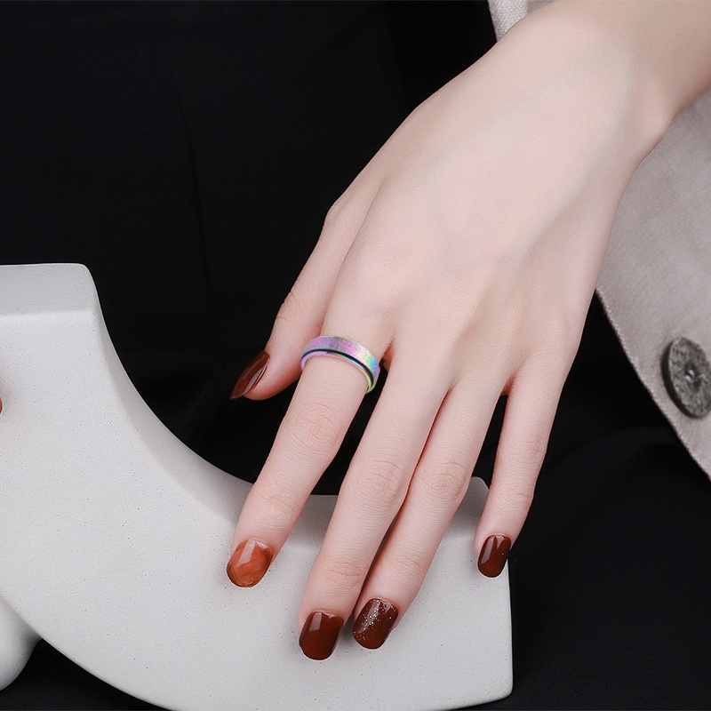 Fancyqube Fancycube Fancycube Cincin Spinner Bahan Stainless Steel Untuk Pria Dan Wanita