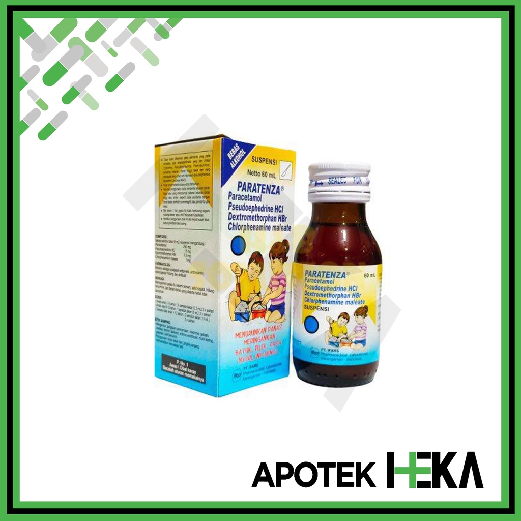 Paratenza Suspensi 60 ml - Sirup Obat Demam, Batuk Pilek Anak (SEMARANG)