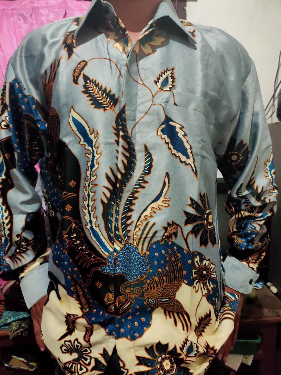 Kemeja Batik Semi Sutra Dobby Exclusive Puring Istimewa