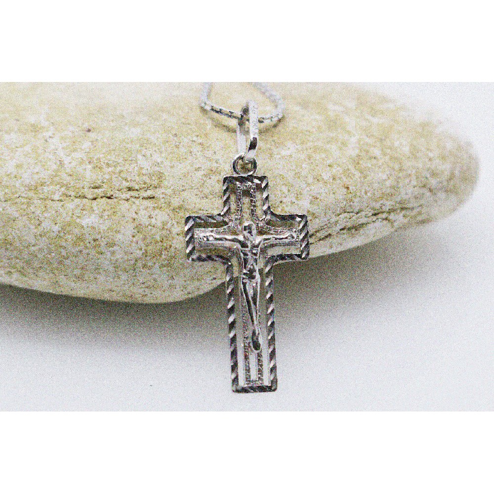 minis salib liontin/liontin salib yesus emas putih