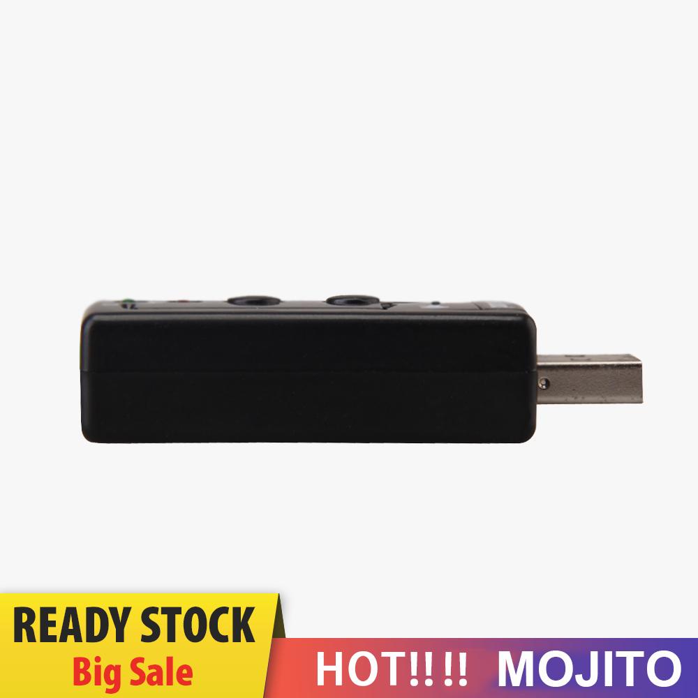 MOJITO USB External 7.1 Channel CH Virtual Audio Sound Card Adapter PC