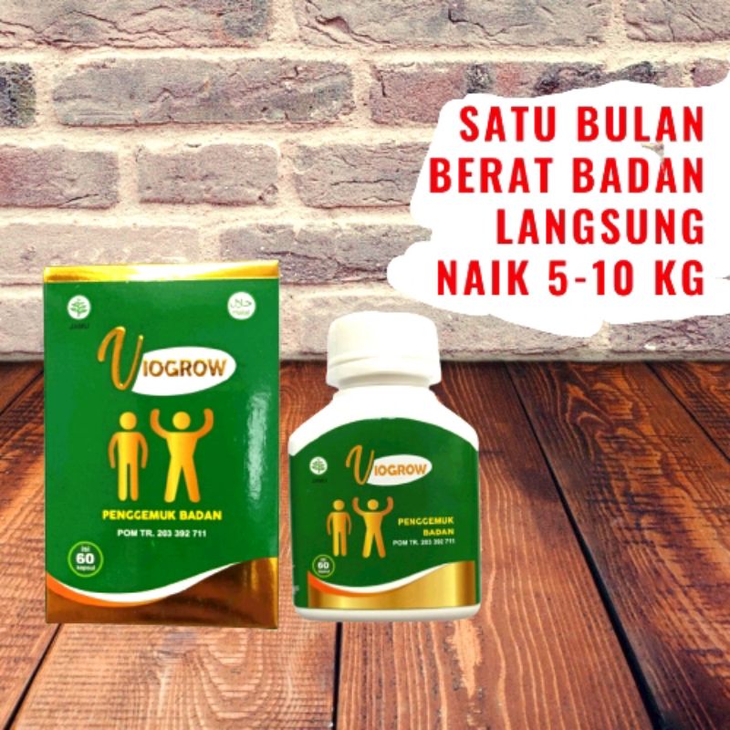 Viogrow Obat Gemuk Penambah Nafsu Makan Herbal Asli Original BPOM Penggemuk Badan ALAMI PLUS SUPLEME