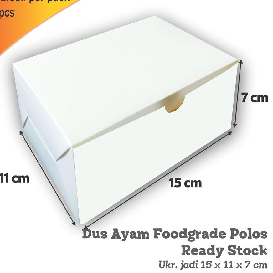 

Ayo Beli Box Fried Chicken POLOS FOODGRADE15X11X7 cm 1 pack isi 47 pcs HR6`