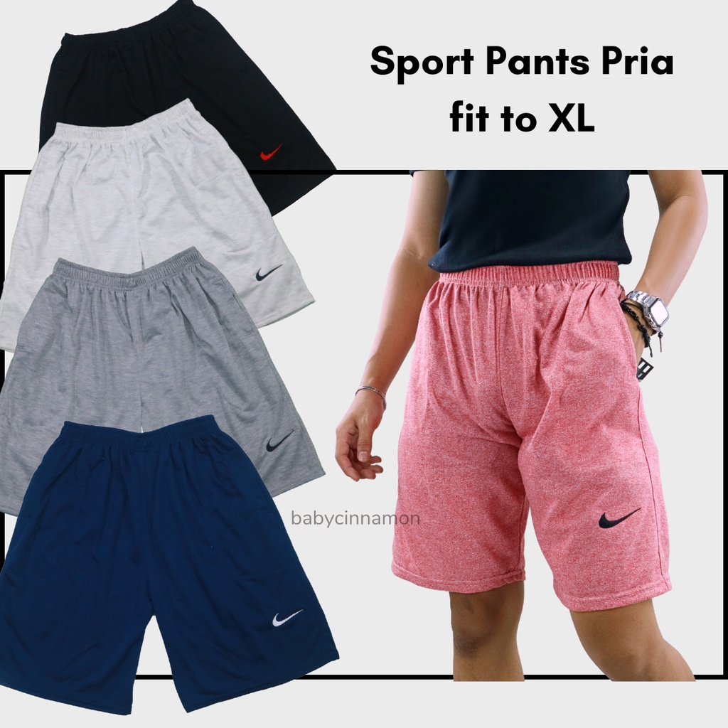 Sport Pants - Celana Dewasa Polos Fit to XL / Boxer Training Santai Olahraga Fitnes Pendek Pria Laki