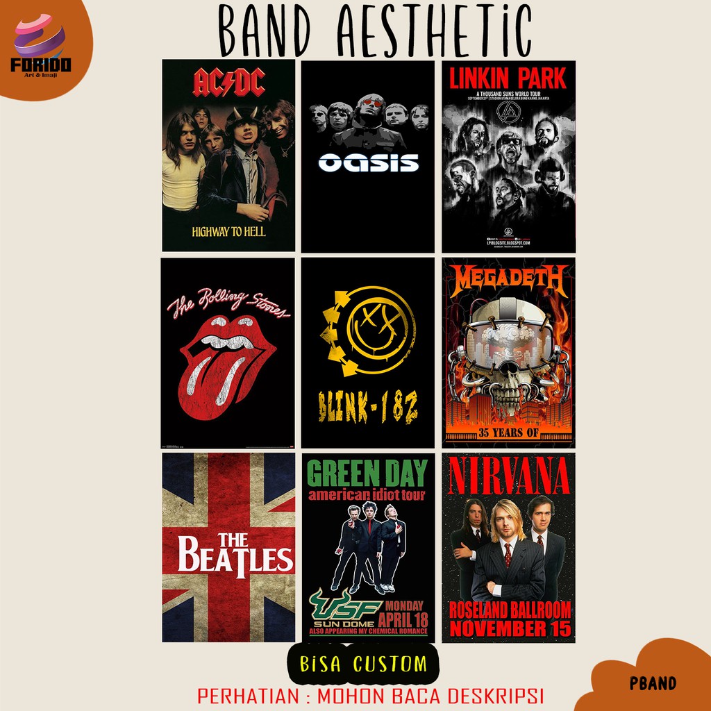 Poster Aesthetic | Poster Dinding | Poster Hiasan Dinding Estetik Serial Band Aesthetic