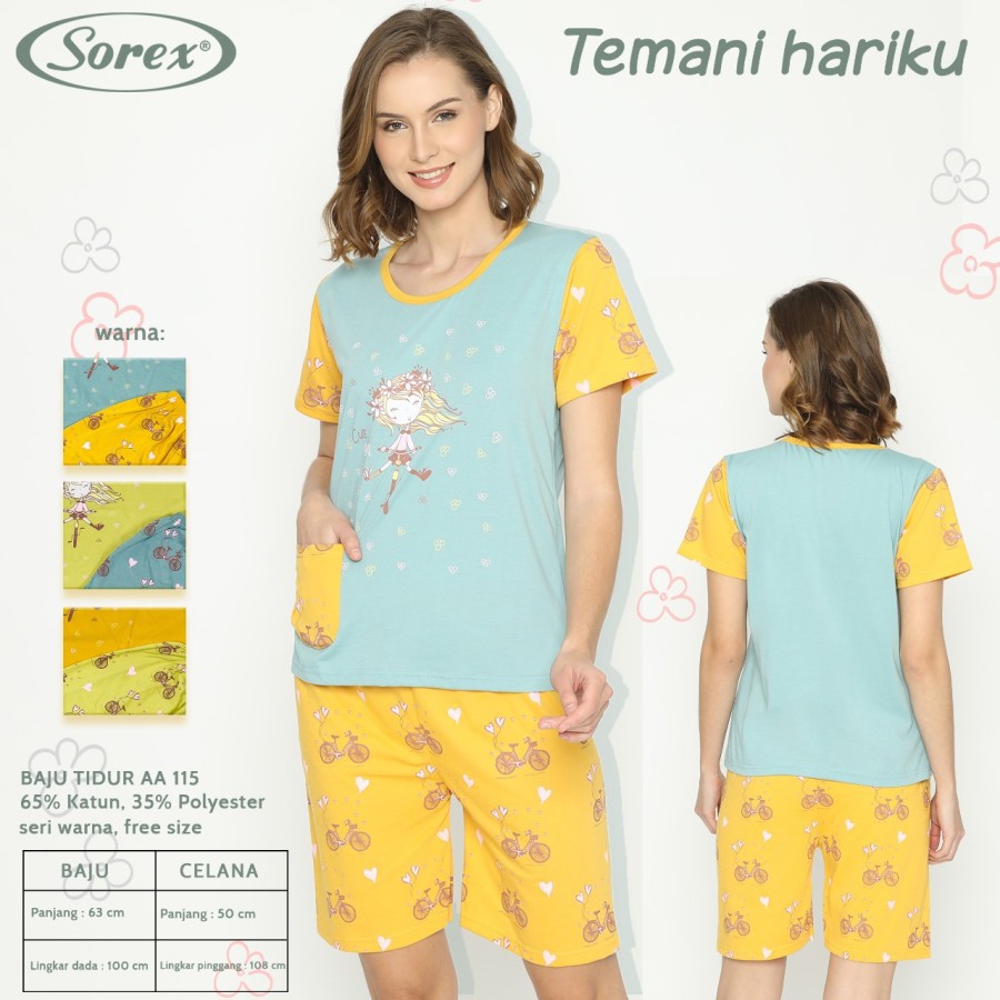 stelan set baju tidur sorex AA 120 126 118piyama baju santai harian