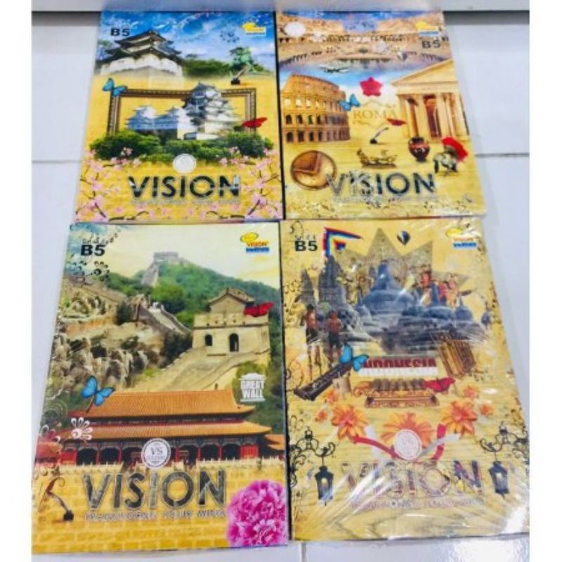 

Buku Tulis Vision isi 42 B5 / boxy [ pack isi 6 pcs ]