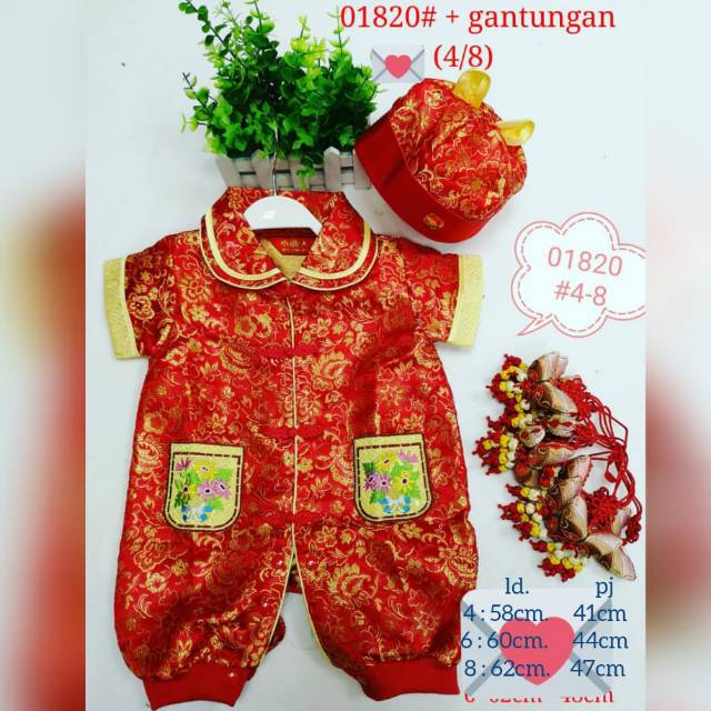 Stelan Imlek Cheongsam Chinese New Year Anak bayi Cewek Impor cheongsam