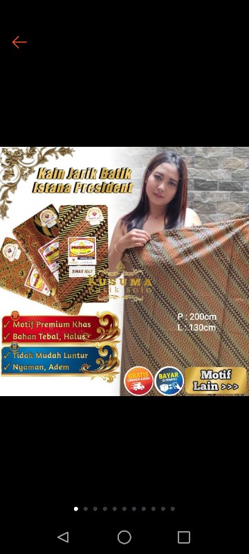Kain Jarik Batik Solo Motif P Rang Sogan Jarit Prodo Prada Sewek Alusan Kusuma