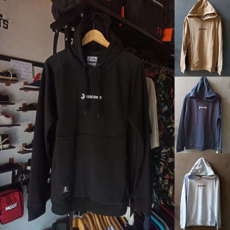 HOODIE 3SECOND ORIGINAL WARNA BIRU LAUT HITAM NAVY COKLAT ABU  TOSCA