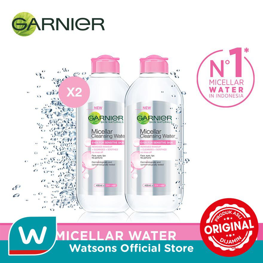 Garnier Twin Pack Micellar Water Pink 400ml