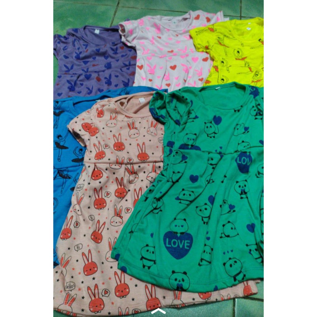 Paket RANDOM Dress Remple 3pcs only 41rb Dress Anak Baju Anak Murah