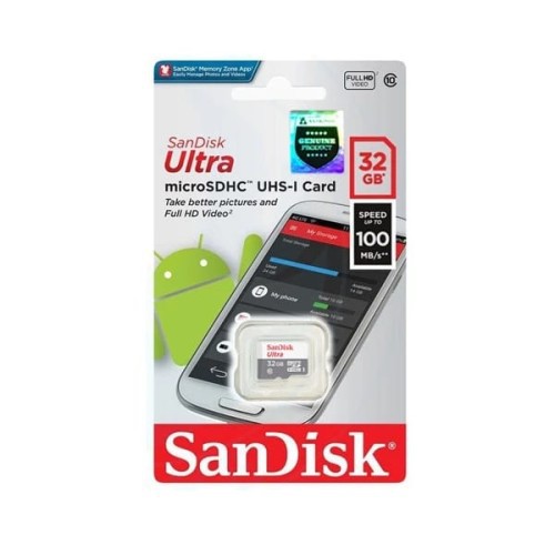 MICRO SD 32GB 100Mb/s SANDISK ULTRA ORIGINAL GARANSI RESMI