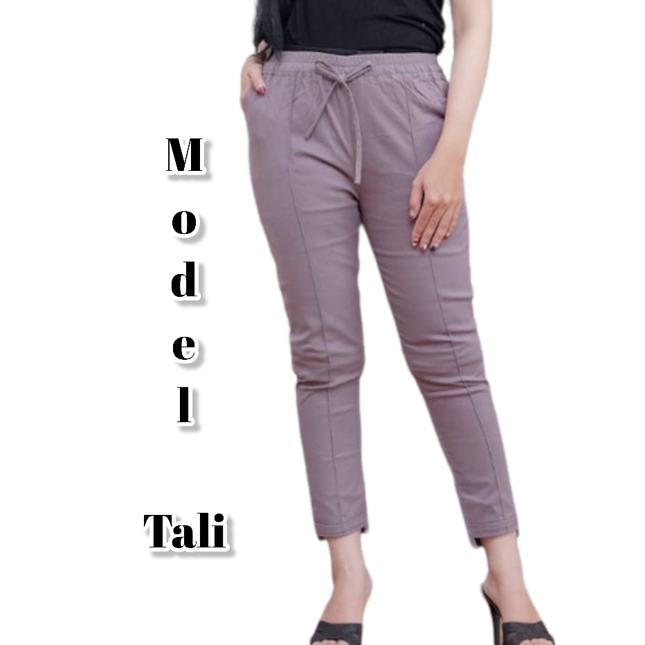 CELANA BAGGY PANTS WANITA CELANA BAHAN TWILL COMBED HALUS TEBAL MELAR SIZE STANDAR  DAN JUMBO