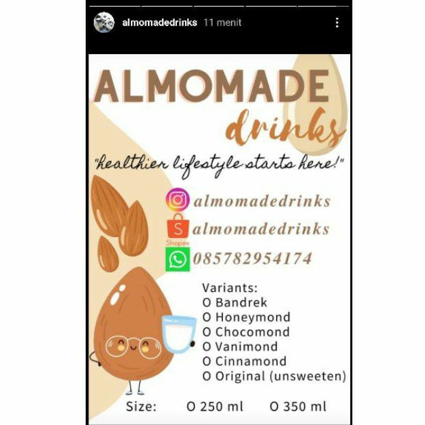 

Susu Almond Almomade Drinks Premium Asi Booster