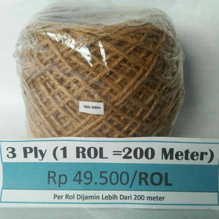

3ply 200 meter Tali Goni, Tali Rami, Tali Jute