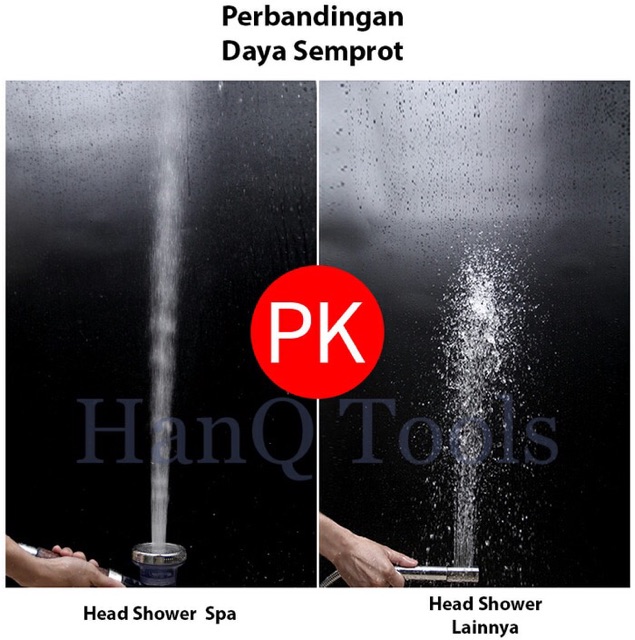 SUPER SHOWER HEAD TERAPI LIFESTYLES CRYSTAL NEGATIF IONIC HANDSHOWER