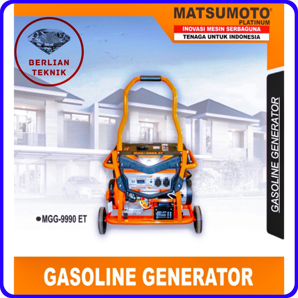 Gasoline Generator Mesin Genset Bensin Matsumoto MGG 9990 ET / 8000 Watt Starter