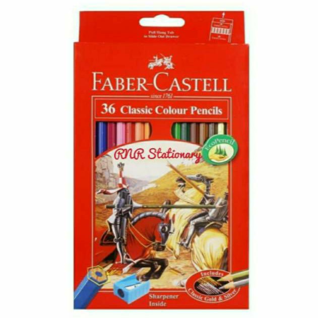 

Faber-Castell Pensil Warna Classic 36 Free Sharpener / Pensil warna faber castell 36 warna classic