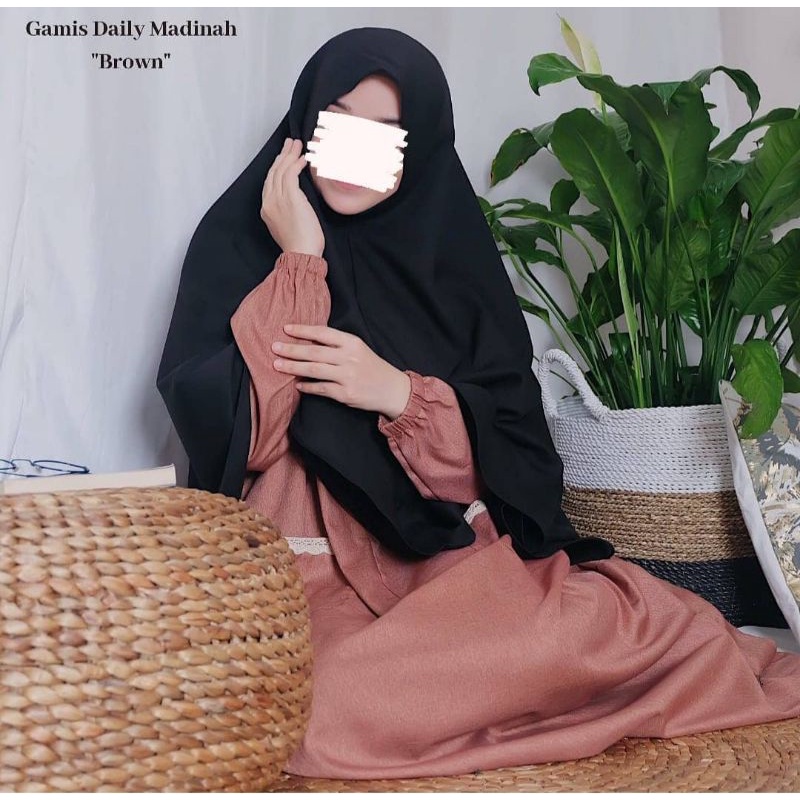 (free parfum)Gamis polos renda brand &quot;اجتهد &quot;bahan Madinah FODU