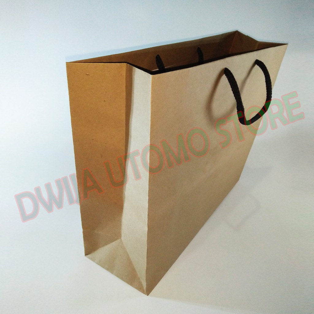 

Paperbag, Paper bag, Tas Kertas polos kraft coklat ukuran 30x10x25
