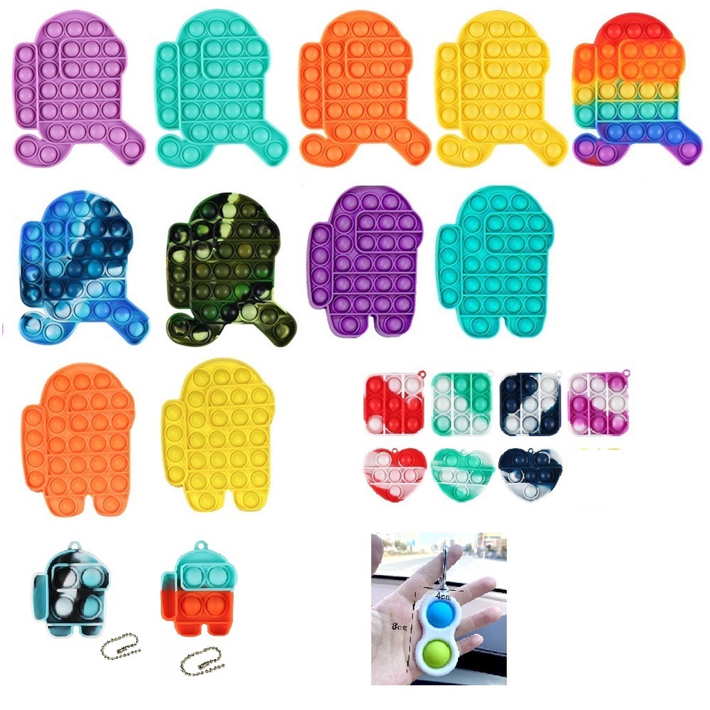 New fidget push pop up bubble among us mainan kekinian pereda stress relief