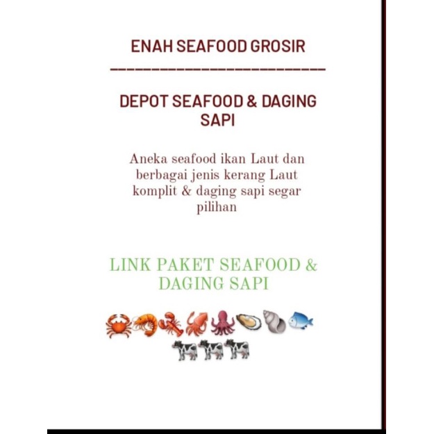 

LINK PAKET SEAFOOD & SAPI