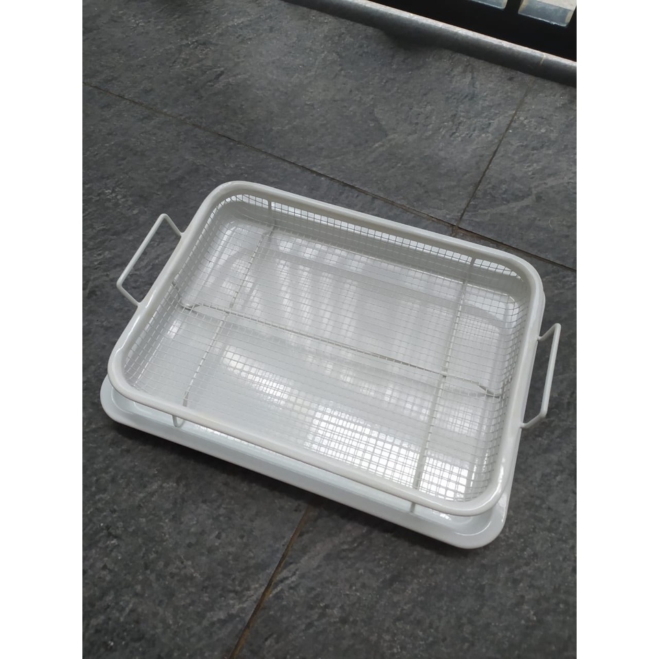 Crispy Tray Peniris Gorengan Warna Putih Estetik