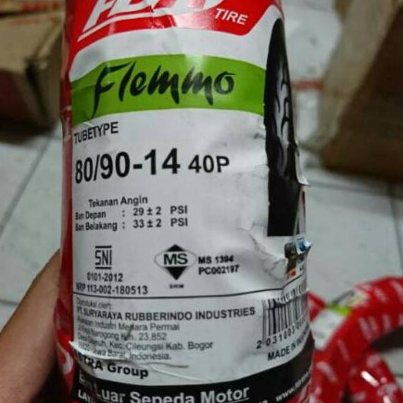 TerkiniBan FDR Flemmo 80/90 ring 14 ban luar motor matic beat vario mio sporty m3 j soul