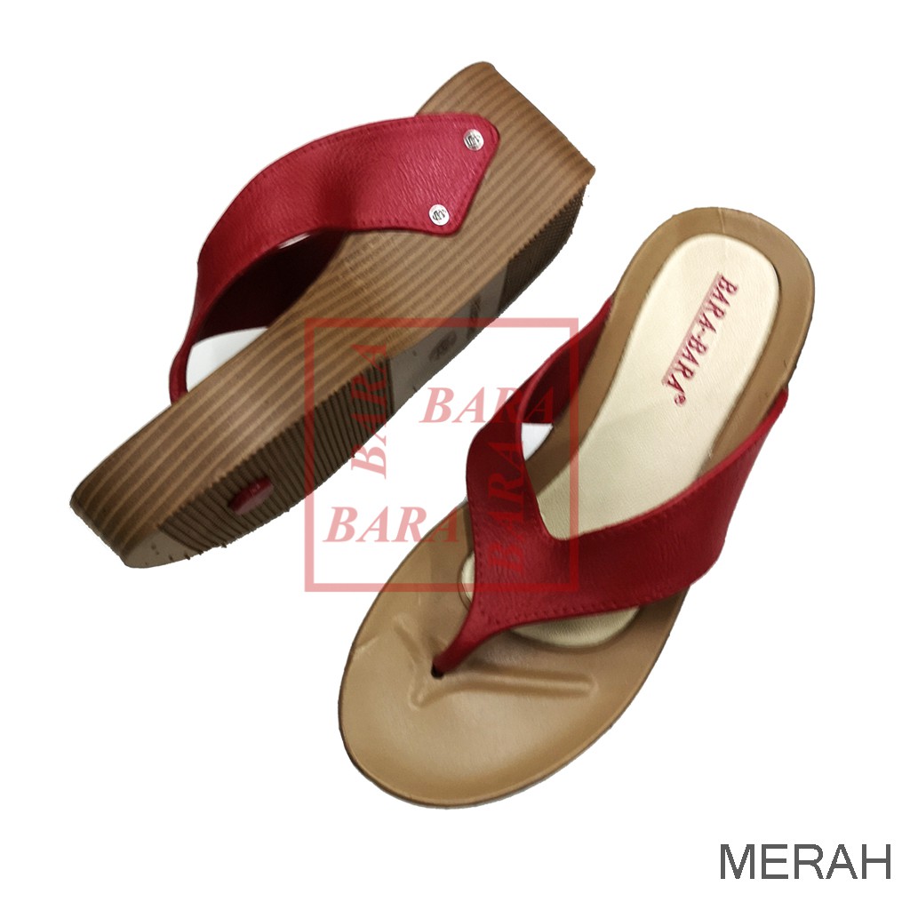 Bara~Bara Sandal Jepit Wedges Jelly Karet Wanita MJZB1955JPL (AW4)-6