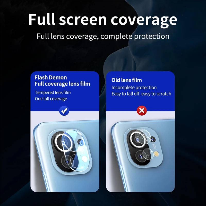 For Xiaomi Mi 11 / 11 Pro / 11 Ultra Camera Protector Tempered Glass Poco Full Cover Lens Glass Film
