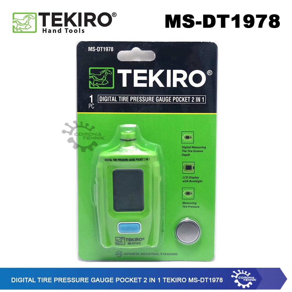 Tekiro MS-DT1978 - Alat Ukur Tekanan Ban - Tire Pressure Gauge 2 in 1