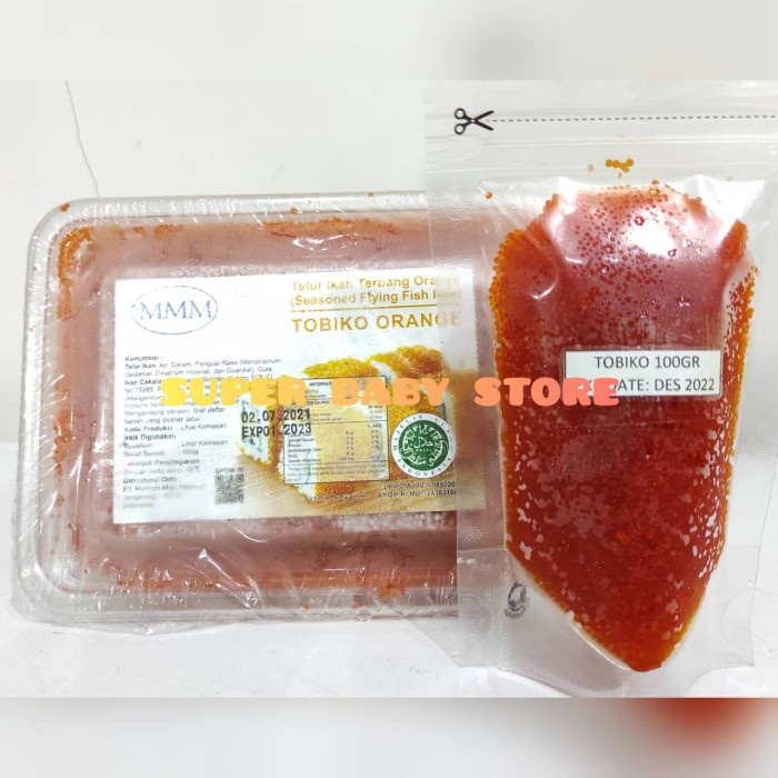 

Tobiko Flying Fish Roe Orange - Telur Ikan Terbang 100 gram REPACK - BARU