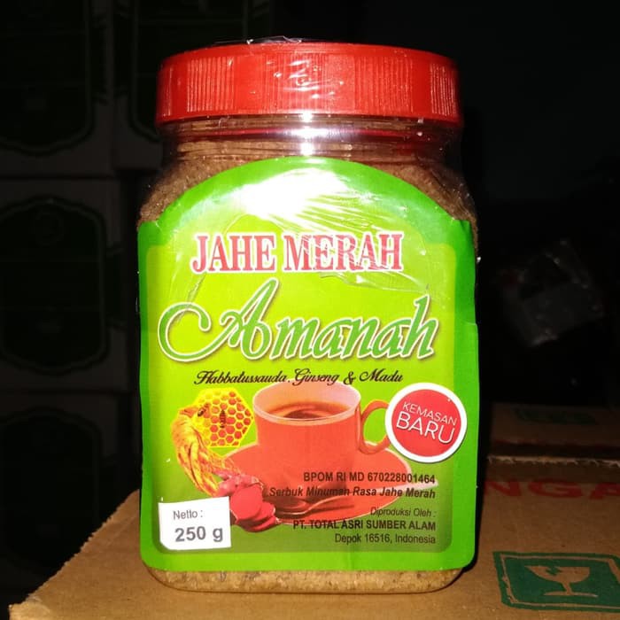 

Jahe Merah Instan Amanah Kemasan Toples / Botol 250 Gram