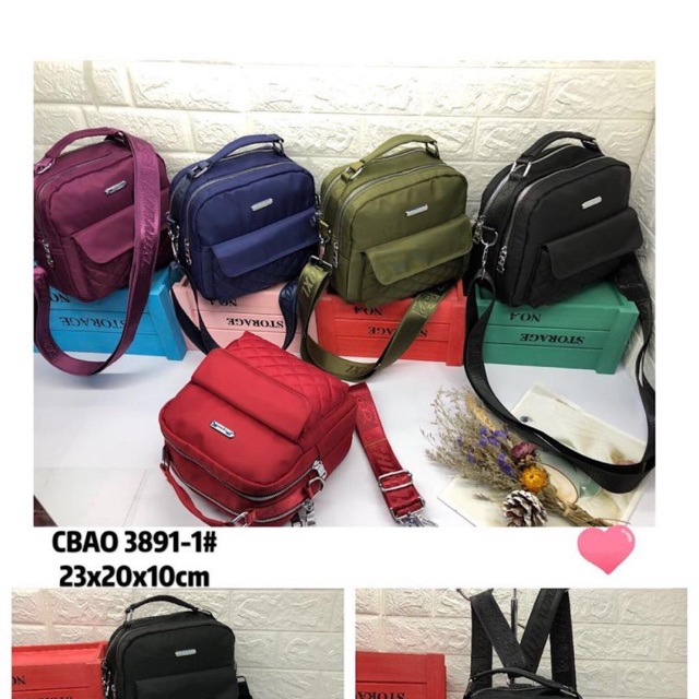 TAS WANITA IMPORT CHIBAO 3891 3 fungsi JINJING/SELEMPANG/RANSEL