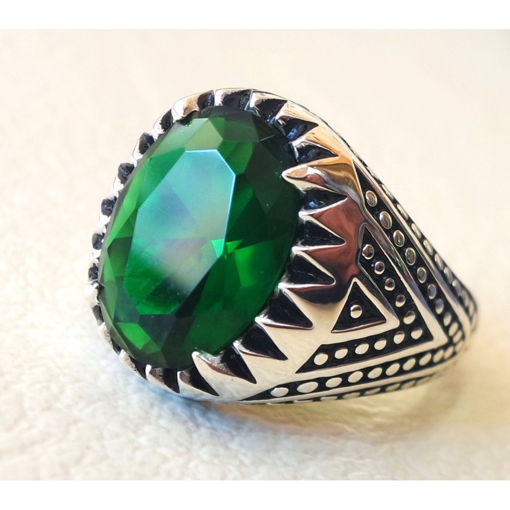 CINCIN Klasik Green Cubic Zirconia SILVER PLATED