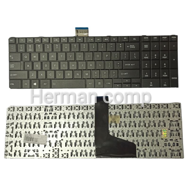 Keyboard Toshiba Satelite C850 C850D C855 C855D L850 L850D L855 L855D Series Hitam