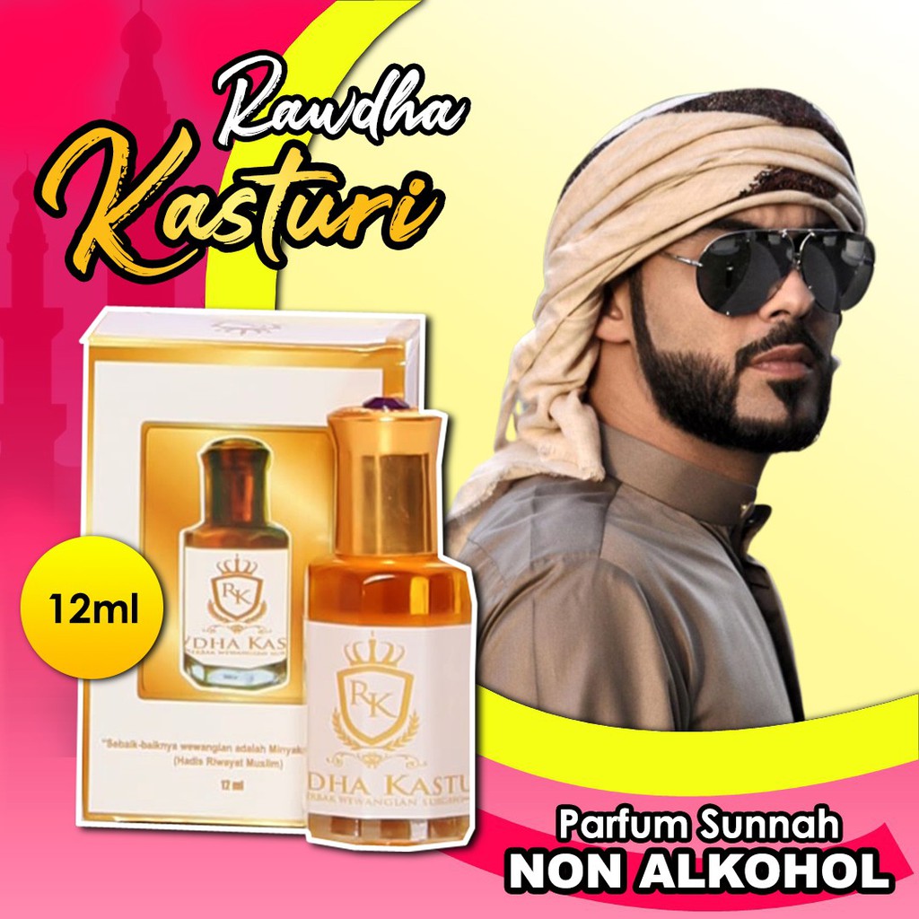 Parfum Kasturi Original | Rawdha Kasturi Parfum Kasturi Islami | Parfum Non Alkohol Pria Wanita