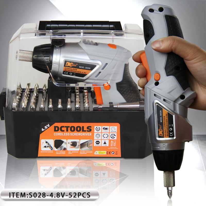 TG-DG433 DC TOOLS OBENG LISTRIK CORDLESS SCREWDRIVER 4.8V 52 IN 1 - S028