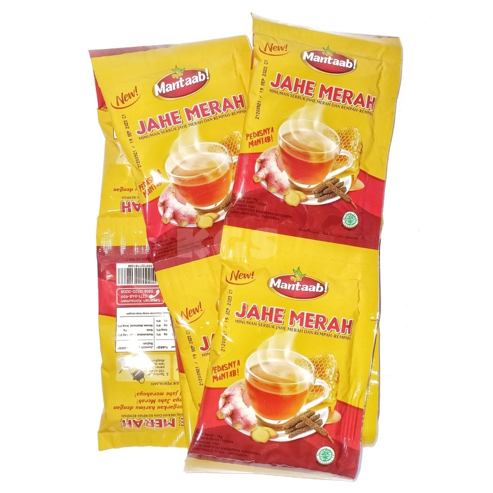 

JAHE MERAH INSTANT MINUMAN SERBUK JAHE MERK MANTAAB 1 RENCENG ISI 10BKS