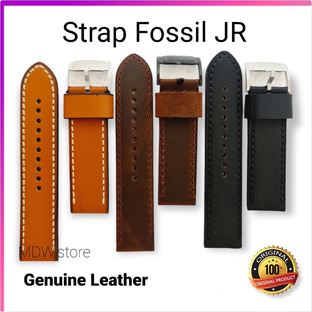 Strap Tali Original Fossil Nate Chronograph Genuine 24MM Type JR1436 JR1487 JR1504