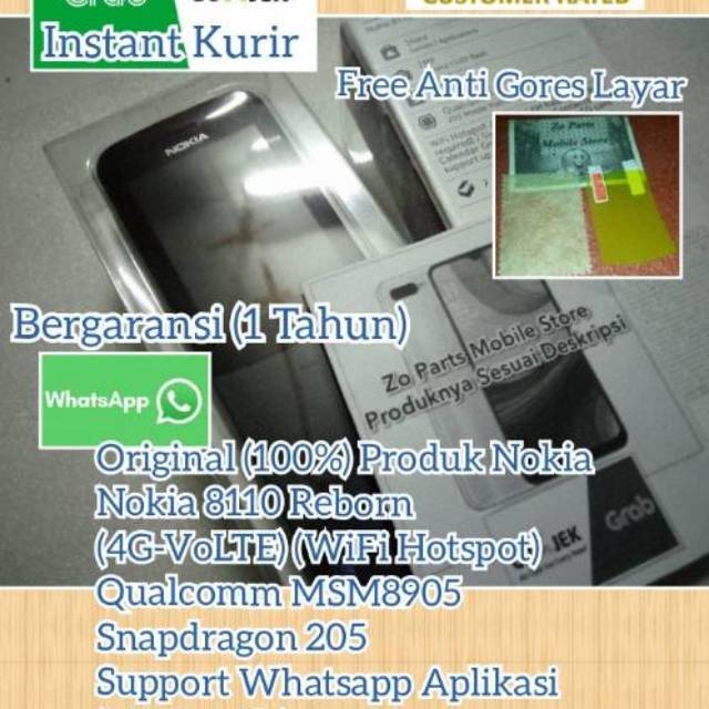 New Nokia 8110 (Reborn 2018) (4G-VoLTE) (WiFi Hotspot Whatsapp Chipset Snapdragon) Limited Edition